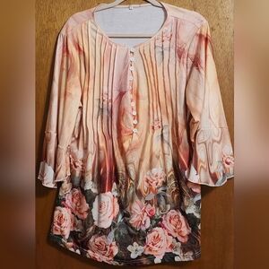 Angelic Apricot Bell-sleeved Blouse *Runs Small*